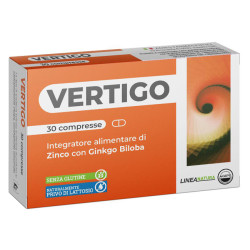 Confezione da 30 compresse di Vertigo, integratore per il funzionamento del microcircolo.