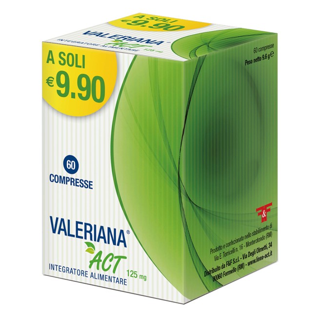 VALERIANA ACT 125 MG 60 COMPRESSE DA 125 MG VALERIANA ACT 125 MG 60 COMPRESSE DA 125 MG