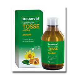Flacone da 200 ml di Marco Viti Tusseval Sciroppo Tosse Per Bambini Gusto Fragola.