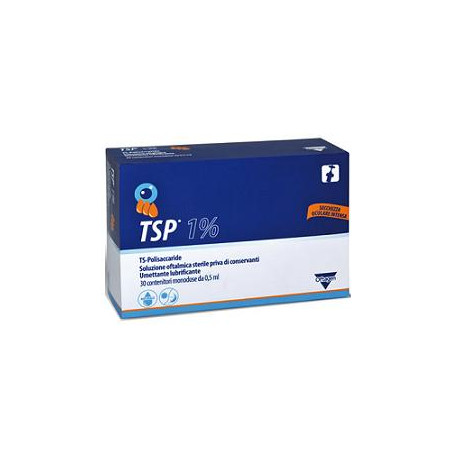 TSP 1% SOLUZIONE OFTALMICA UMETTANTE LUBRIFICANTE 30 FLACONCINI MONODOSE 0,5 ML TSP 1% SOLUZIONE OFTALMICA UMETTANTE LUBRIFICANTE 30 FLACONCINI MONODOSE 0,5 ML