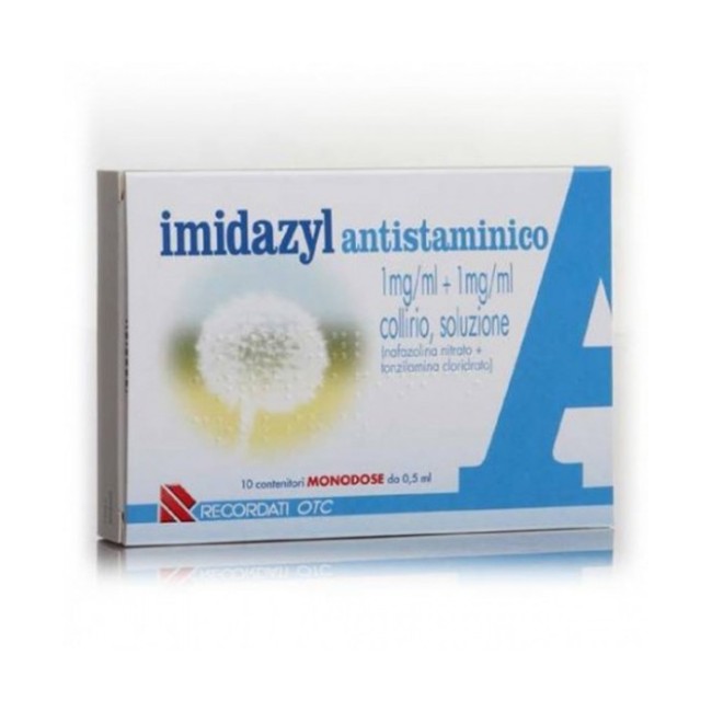 Recordati Imidazyl Antistaminico Collirio 10 Flaconcini Monodose Da 0,5ml Recordati Imidazyl Antistaminico Collirio 10 Flaconcini Monodose Da 0,5ml