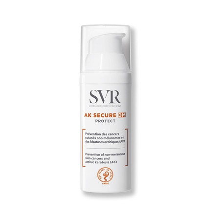 Flacone da 50 ml di Svr Ak Secure Dm Protect per la prevenzione dei tumori cutanei.
