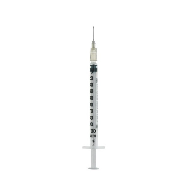 SIRINGA PER INSULINA EXTRAFINE 1ML 100 UI AGO REMOVIBILE 27 GAUGE 0,40X12 MM 1 PEZZO SIRINGA PER INSULINA EXTRAFINE 1ML 100 UI AGO REMOVIBILE 27 GAUGE 0,40X12 MM 1 PEZZO