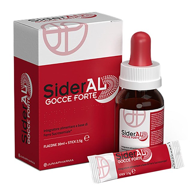 Flacone da 30 ml di Sideral Gocce Forte, integratore alimentare di ferro. Flacone da 30 ml di Sideral Gocce Forte, integratore alimentare di ferro.