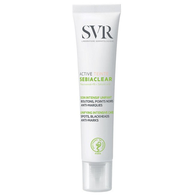 Tubetto da 40 ml di Svr Sebiaclear Active Teintè Crema Colorata Anti-Imperfezione Per Pelle Acneica. Tubetto da 40 ml di Svr Sebiaclear Active Teintè Crema Colorata Anti-Imperfezione Per Pelle Acneica.