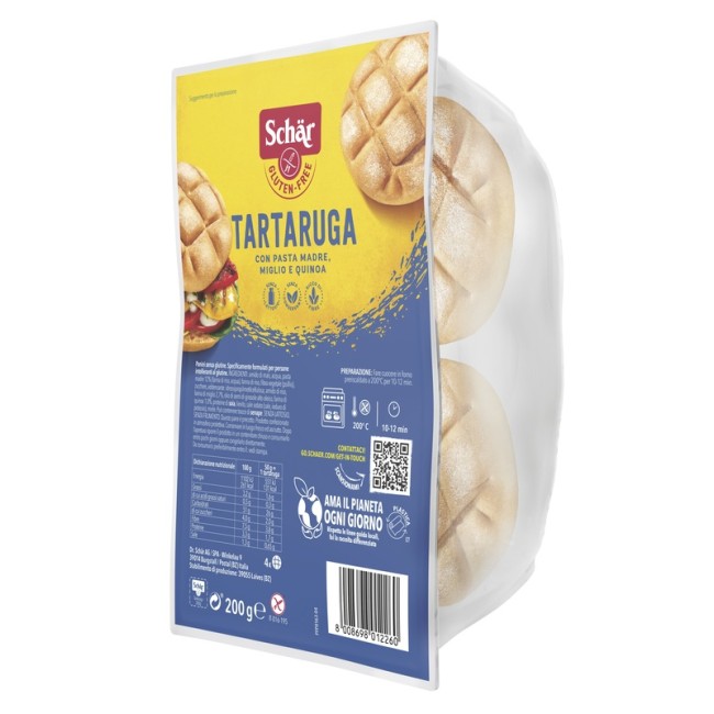 SCHAR TARTARUGA PANE SENZA LATTOSIO 200 G SCHAR TARTARUGA PANE SENZA LATTOSIO 200 G