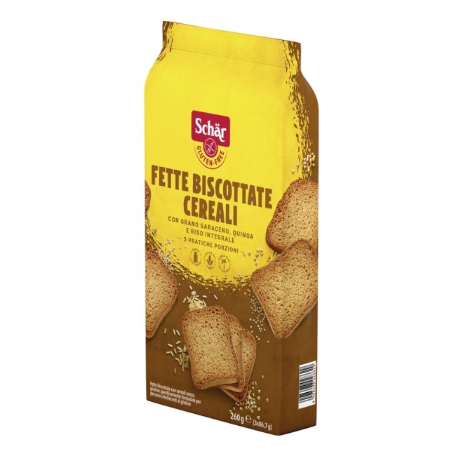 SCHAR FETTE BISCOTTATE CEREALI 3 PORZIONI DA 86,7 G SCHAR FETTE BISCOTTATE CEREALI 3 PORZIONI DA 86,7 G