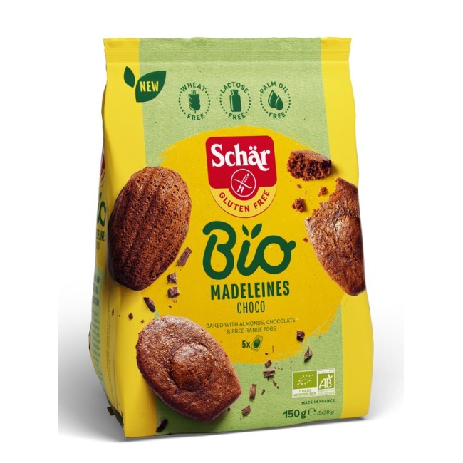 SCHAR BIO MADELEINES CHOCO 5 MONOPORZIONI DA 30 G SCHAR BIO MADELEINES CHOCO 5 MONOPORZIONI DA 30 G