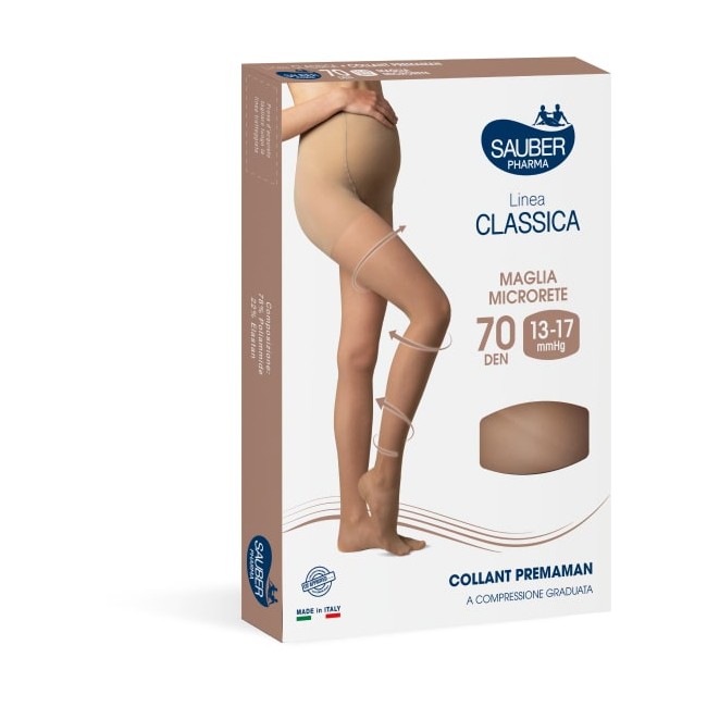 Sauber Collant 70 Denari Premaman Maglia Microrete Neutro Beige 3 Linea Classica Sauber Collant 70 Denari Premaman Maglia Microrete Neutro Beige 3 Linea Classica