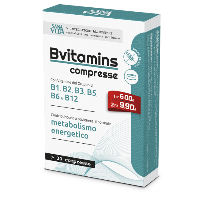 SANAVITA BVITAMINS 30 COMPRESSE SANAVITA BVITAMINS 30 COMPRESSE