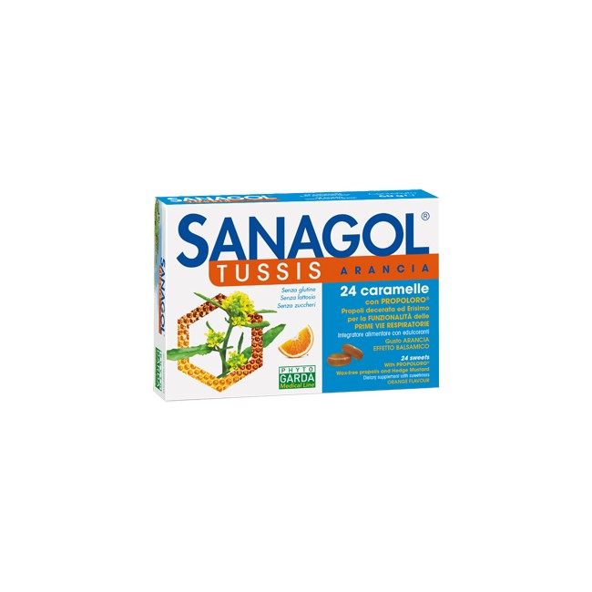 SANAGOL TUSSIS ARANCIA 24 CARAMELLE SANAGOL TUSSIS ARANCIA 24 CARAMELLE