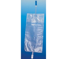 SACCA PER URINA DA GAMBA PVC CON TUBO RACCORDO 10 CM PER COLLEGAMENTO COSCIA CAPACITA' 750 ML VALVOLA ANTIREFLUSSO 30 PEZZI