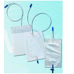 SACCA DI DRENAGGIO DA LETTO PER INCONTINENZA CON VALVOLA DI NON RITORNO E RUBINETTO DI SCARICO 2 LT TUBO 130 CM 10 PEZZI