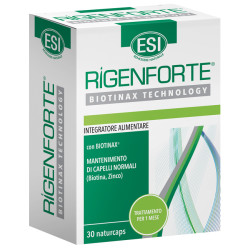 Confezione da 30 capsule naturali di Esi Rigenforte Retard Integratore Per La Salute Di Capelli E Unghie.