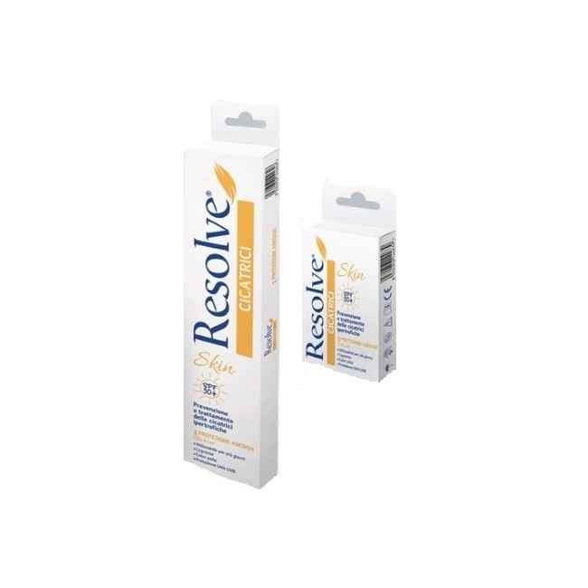RESOLVE CICATRICI SKIN SPF 50+ 3 PROTEZIONI DA 7X5 CM RESOLVE CICATRICI SKIN SPF 50+ 3 PROTEZIONI DA 7X5 CM