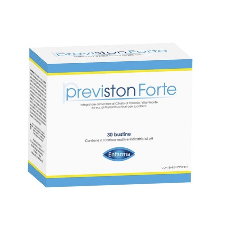 Confezione da 30 bustine di Previston Forte integratore per prevenire la formazione di calcoli. Confezione da 30 bustine di Previston Forte integratore per prevenire la formazione di calcoli.