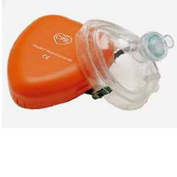 MASCHERINA PER RIANIMAZIONE POCKET MASK CON BORDO PNEUMATICO PER LA RIANIMAZIONE BOCCA A BOCCA CON VALVOLA UNIDIREZIONALE E ATTA