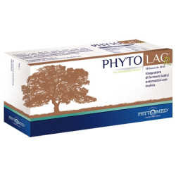 Confezione da 10 flaconcini di Phytolac R Fermenti Lattici, integratore per diarrea e intestino irritabile.