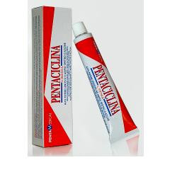 Tubo da 30 ml di Pentaciclina, crema per pelle arrossata e desquamata.