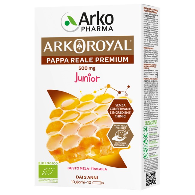 ARKOROYAL PAPPA REALE BIOLOGICA 500 MG 10 UNICA DOSE ARKOROYAL PAPPA REALE BIOLOGICA 500 MG 10 UNICA DOSE