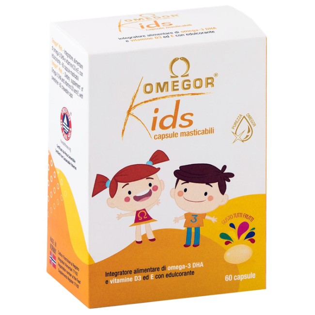 OMEGOR KIDS 60 CAPSULE MASTICABILI OMEGOR KIDS 60 CAPSULE MASTICABILI
