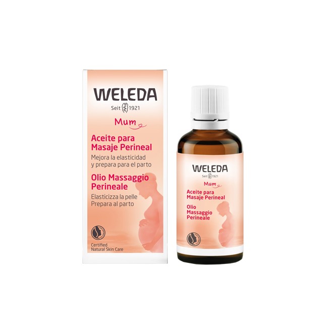Confezione da 50 ml di Mum Olio Per Massaggio Perineale Per Prepararsi Al Parto.