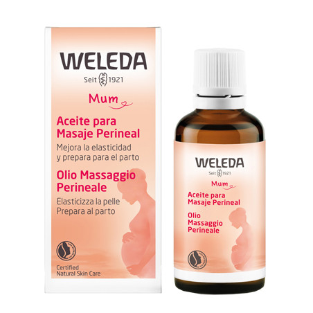 Confezione da 50 ml di Mum Olio Per Massaggio Perineale Per Prepararsi Al Parto.