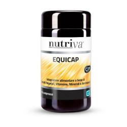 Confezione da 30 compresse di Nutriva Equicap Integratore Per Trofismo Di Unghie e Capelli.