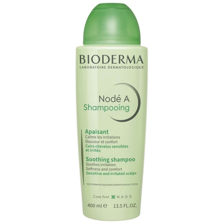 Flacone da 400 ml di Bioderma Node A Shampoo Lenitivo Contro le Irritazioni Del Cuoio Capelluto.