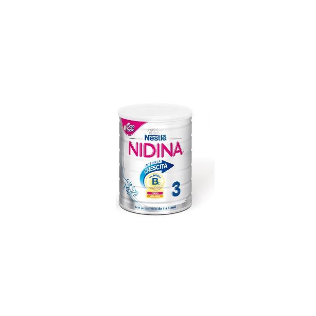 Barattolo da 800 grammi di Nestlè Nidina 3 Optipro, latte in polvere per la crescita dei bambini da 1 a 2 anni. Barattolo da 800 grammi di Nestlè Nidina 3 Optipro, latte in polvere per la crescita dei bambini da 1 a 2 anni.