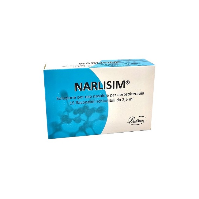 NARLISIM SOLUZIONE PER USO NASALE E AEROSOLTERAPIA 15 FLACONCINI RICHIUDIBILI DA 2,5 ML L'UNO NARLISIM SOLUZIONE PER USO NASALE E AEROSOLTERAPIA 15 FLACONCINI RICHIUDIBILI DA 2,5 ML L'UNO