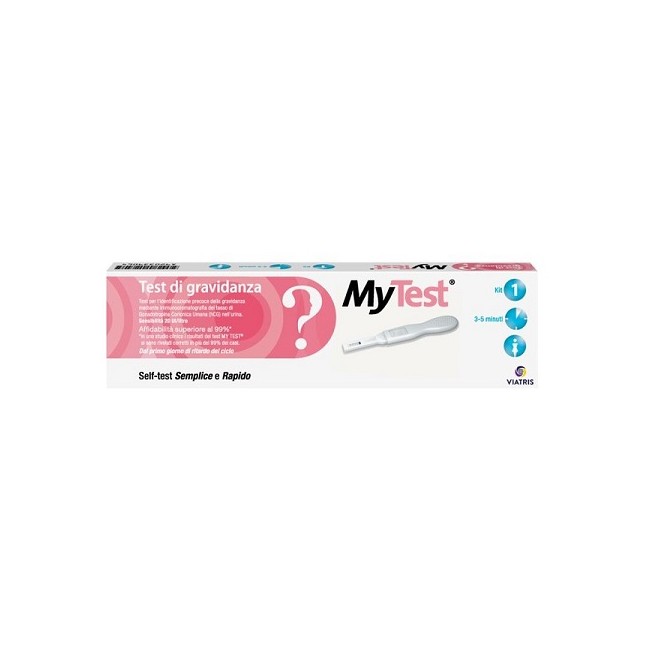 TEST DI GRAVIDANZA RAPIDO HCG MYTEST 1 PEZZO TEST DI GRAVIDANZA RAPIDO HCG MYTEST 1 PEZZO