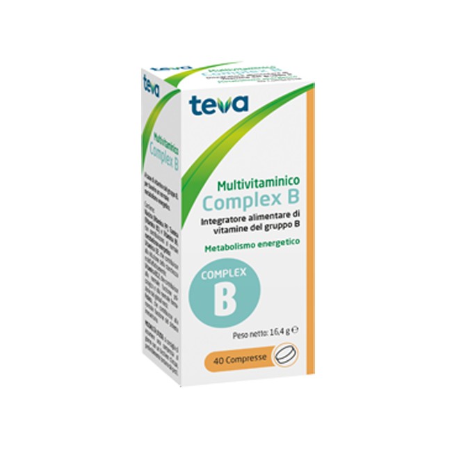 MULTIVITAMINICO COMPLEX B TEVA 40 COMPRESSE 16,4 G MULTIVITAMINICO COMPLEX B TEVA 40 COMPRESSE 16,4 G