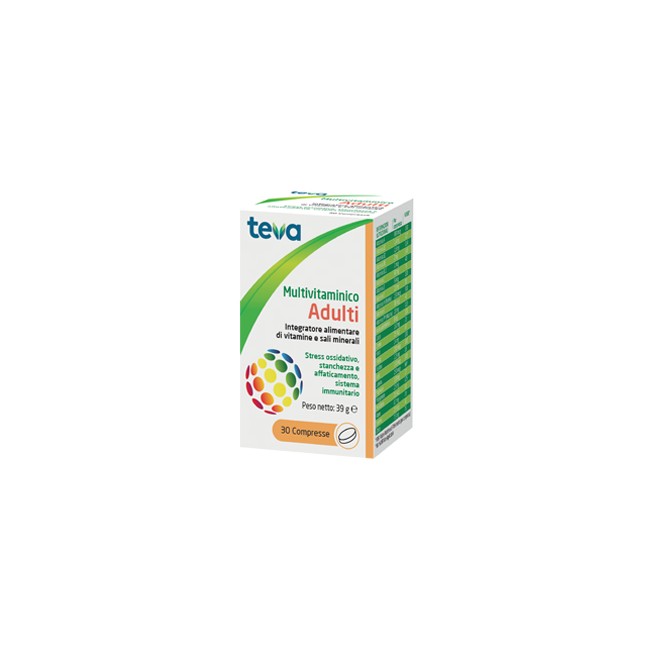 MULTIVITAMINICO ADULTI TEVA 30 COMPRESSE 30 G MULTIVITAMINICO ADULTI TEVA 30 COMPRESSE 30 G