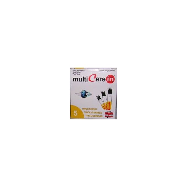 TEST TRIGLICERIDI MULTICARE IN STRISCE CON ASPIRAZIONE CAPIILLARE 5 PEZZI TEST TRIGLICERIDI MULTICARE IN STRISCE CON ASPIRAZIONE CAPIILLARE 5 PEZZI