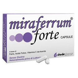Confezione da 30 capsule di Miraferrum Forte Integratore Contro Spossatezza E Affaticamento.