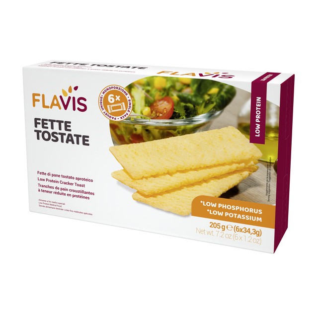 FLAVIS FETTE TOSTATE APROTEICHE 6 PORZIONI DA 34,3 G FLAVIS FETTE TOSTATE APROTEICHE 6 PORZIONI DA 34,3 G
