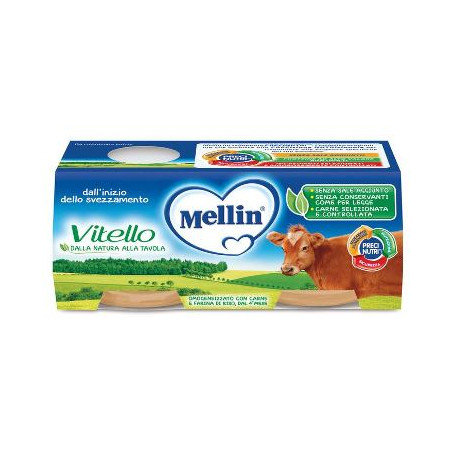 MELLIN OMOGENEIZZATO VITELLO 2 X 80 G MELLIN OMOGENEIZZATO VITELLO 2 X 80 G