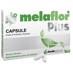 Confezione da 20 capsule di Melaflor Plus Integratore Per La Salute Intestinale.