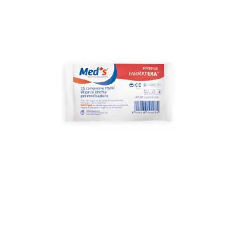 GARZA COMPRESSA IDROFILA MEDS FARMATEXA 12/8 10X10CM 25 PEZZI