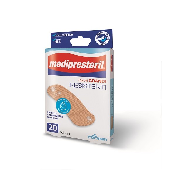 CEROTTO GRANDE MEDIPRESTERIL RESISTENTE 7X3CM 20 PEZZI CEROTTO GRANDE MEDIPRESTERIL RESISTENTE 7X3CM 20 PEZZI