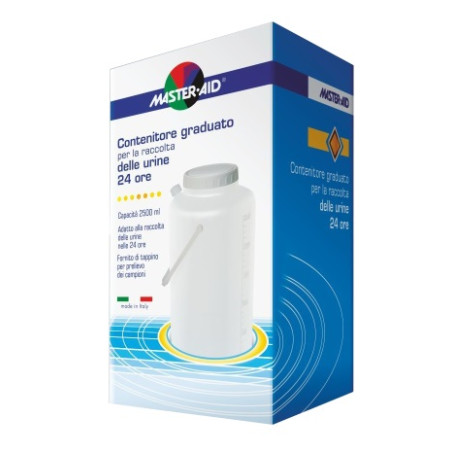 CONTENITORE RACCOLTA URINA MASTER-AID 24 H 2500 ML CONTENITORE RACCOLTA URINA MASTER-AID 24 H 2500 ML