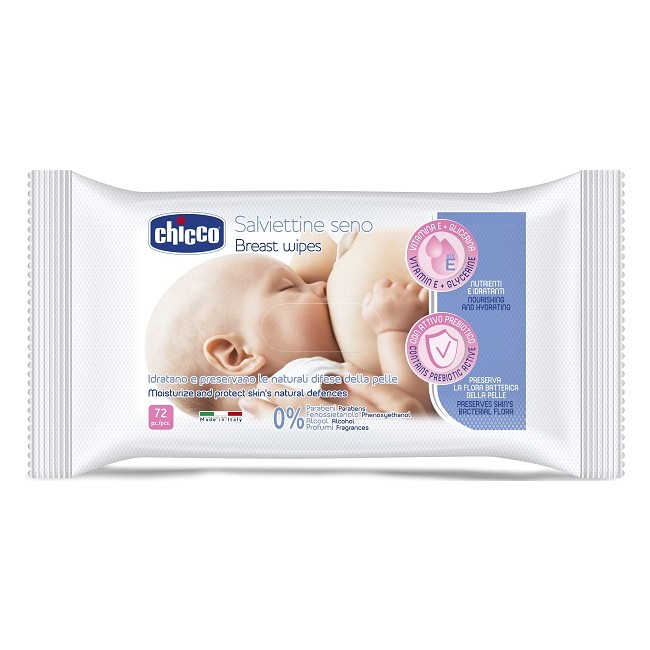 CHICCO SALVIETTE DETERGENTI PER IL SENO 72 PEZZI CHICCO SALVIETTE DETERGENTI PER IL SENO 72 PEZZI