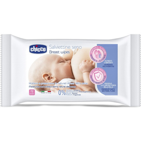 CHICCO SALVIETTE DETERGENTI PER IL SENO 72 PEZZI CHICCO SALVIETTE DETERGENTI PER IL SENO 72 PEZZI