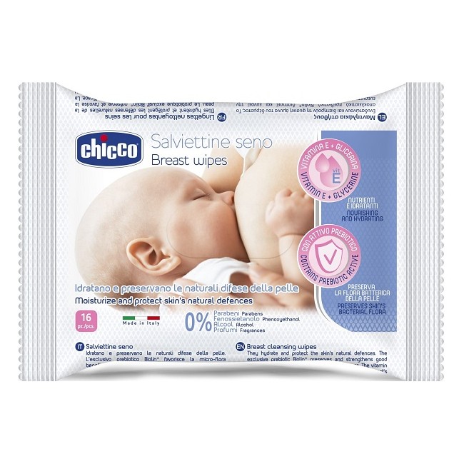 CHICCO SALVIETTE DETERGENTI PER IL SENO 16 PEZZI CHICCO SALVIETTE DETERGENTI PER IL SENO 16 PEZZI