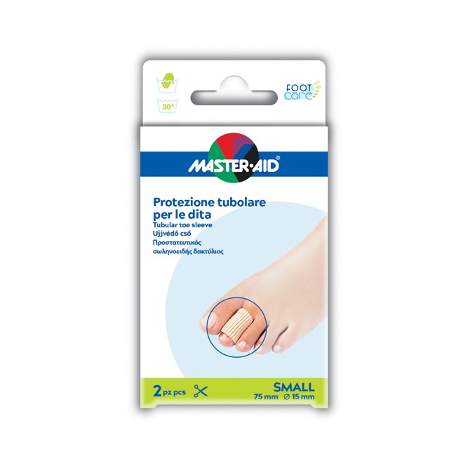PROTEZIONE TUBOLARE IN GEL MASTER-AID FOOTCARE ELASTICIZZATO SMALL 7,5 CM 15 MM 2 PEZZI C4 PROTEZIONE TUBOLARE IN GEL MASTER-AID FOOTCARE ELASTICIZZATO SMALL 7,5 CM 15 MM 2 PEZZI C4
