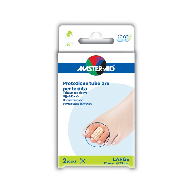 PROTEZIONE TUBOLARE IN GEL MASTER-AID FOOTCARE ELASTICIZZATO LARGE 7,5 CM 20 MM 2 PEZZI C5 PROTEZIONE TUBOLARE IN GEL MASTER-AID FOOTCARE ELASTICIZZATO LARGE 7,5 CM 20 MM 2 PEZZI C5