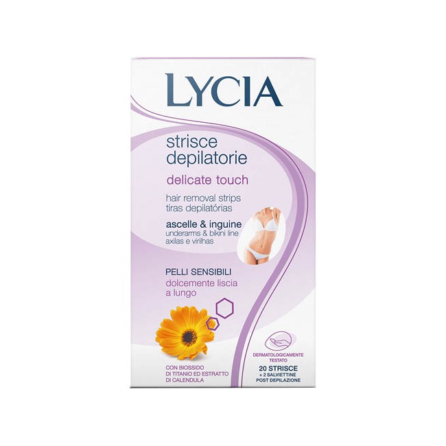 LYCIA STRISCE DEPILATORIE DELICATE TOUCH ASCELLE E INGUINE 20 PEZZI LYCIA STRISCE DEPILATORIE DELICATE TOUCH ASCELLE E INGUINE 20 PEZZI