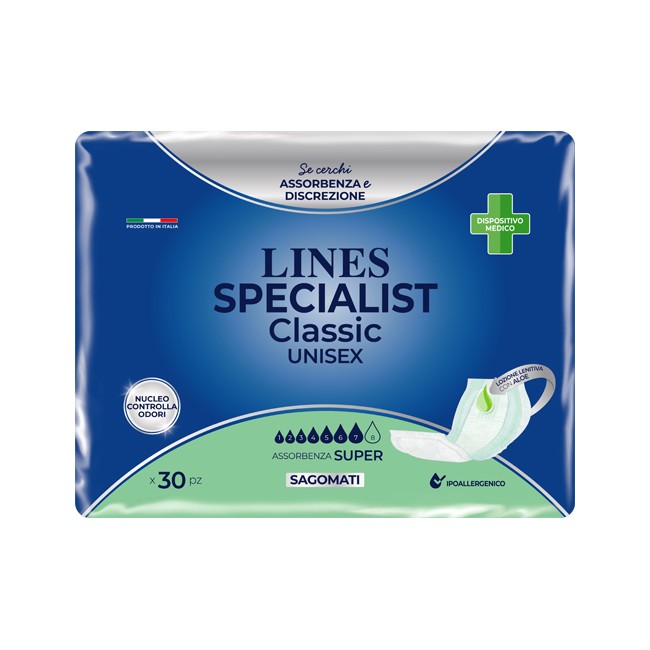 PANNOLONE LINES SPECIALIST CLASSIC SAGOMATO SUPER 30 PEZZI