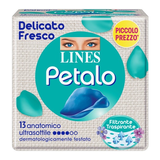 LINES PETALO BLU ASSORBENTE ANATOMICO 13 PEZZI LINES PETALO BLU ASSORBENTE ANATOMICO 13 PEZZI